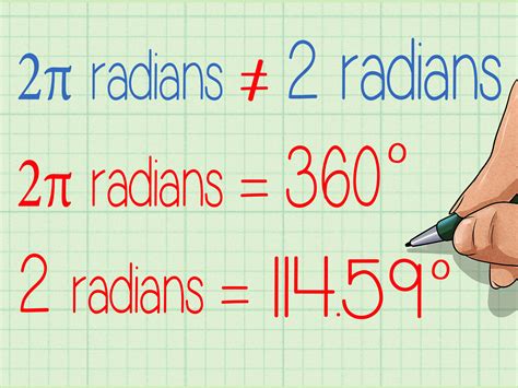 How do you convert radians to degrees?