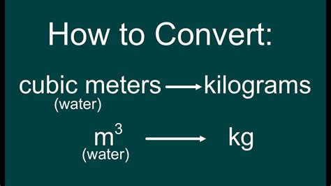 How do you convert volume to kg?