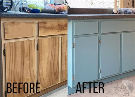 How do you cover old particle board cabinets?