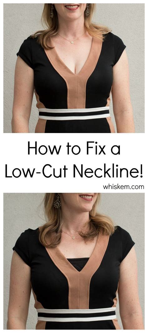 How do you cover up cleavage in a dress without sewing?
