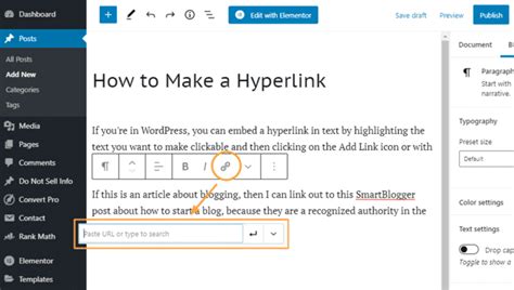 How do you create a hyperlink?