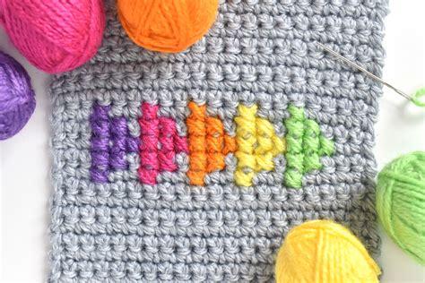 How do you crochet a cross stitch pattern?