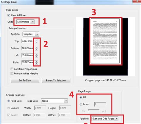 How do you crop a PDF to a specific size?