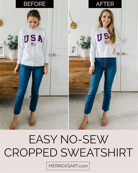 How do you crop a crewneck sweatshirt?