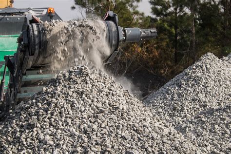 How do you crush concrete rocks?