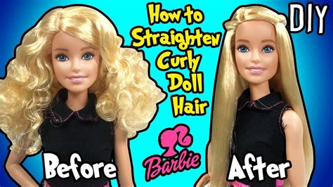 How do you curl Barbie straight hair?