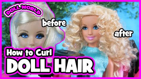 How do you curl doll hair with hot water?