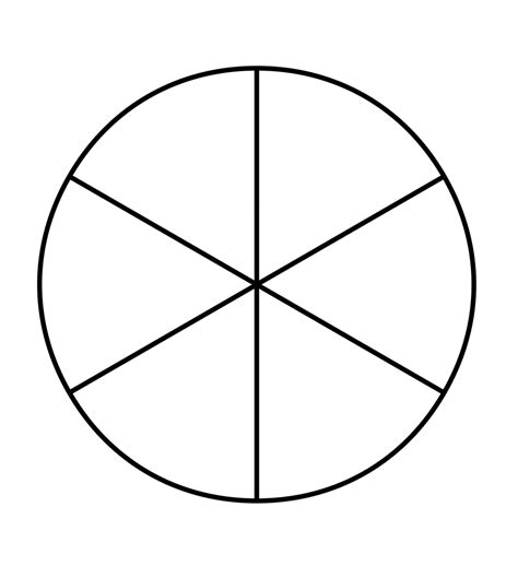 How do you cut 6 pieces in a circle?