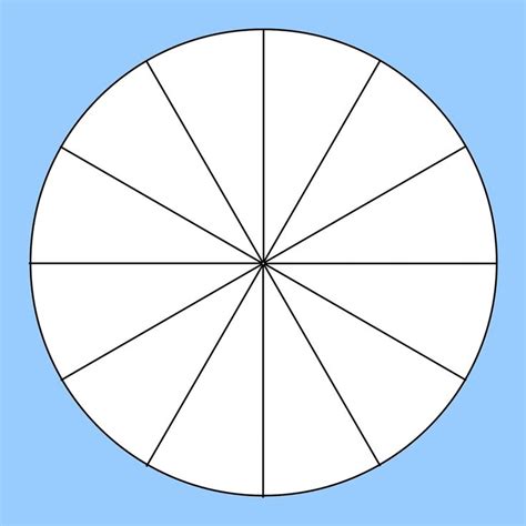 How do you cut a circle into 12 pieces?