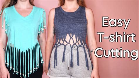 How do you cut a shirt with a fringe?