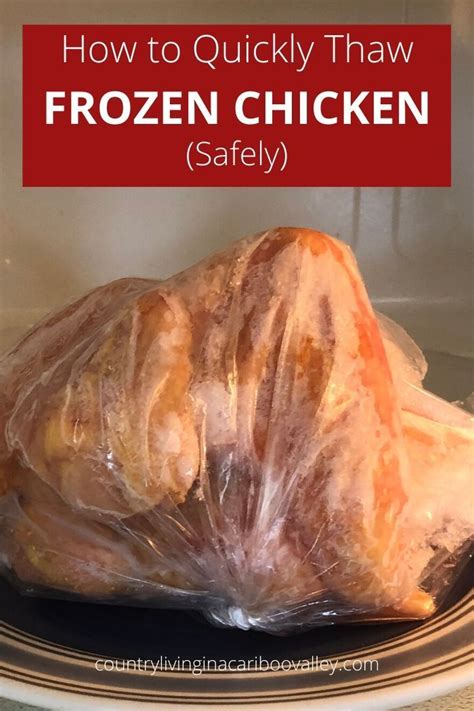 How do you defrost frozen chicken quickly?