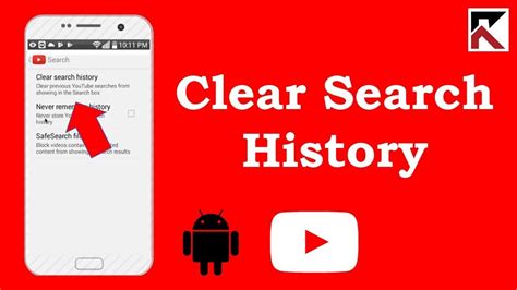 How do you delete YouTube history on mobile?