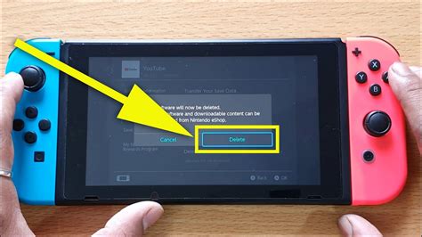 How do you delete games on Nintendo switch?