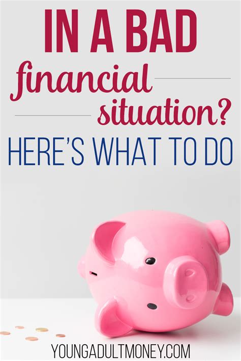 How do you describe a bad financial situation?