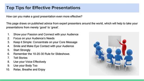 How do you describe a good presentation?