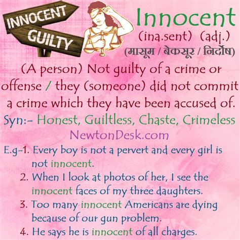 How do you describe an innocent girl?