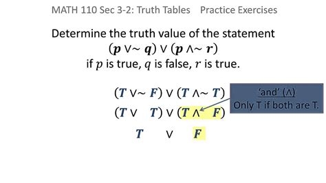 How do you determine the truth value of a proposition?