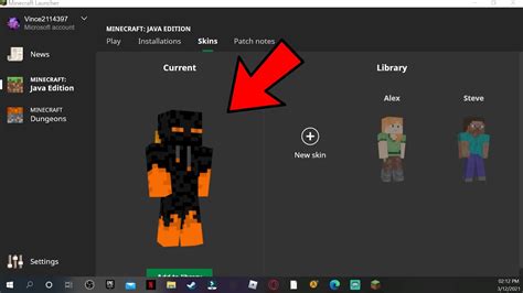 How do you download a Minecraft skin from a player?