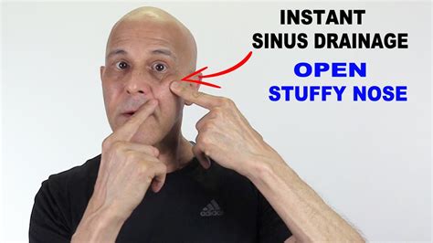 How do you drain sinuses with a massage?