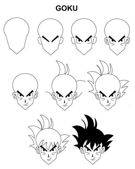 How do you draw Goku's hair?