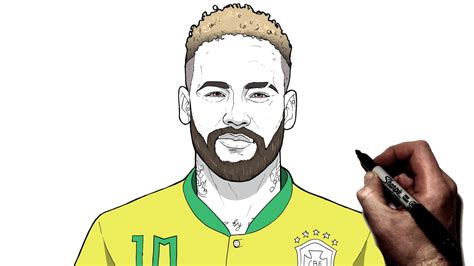 How do you draw Neymar Jr?