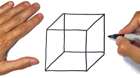 How do you draw a 3D cube?