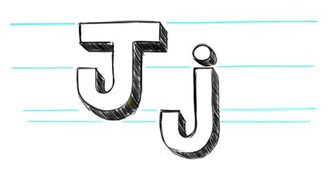 How do you draw a J in block letters?