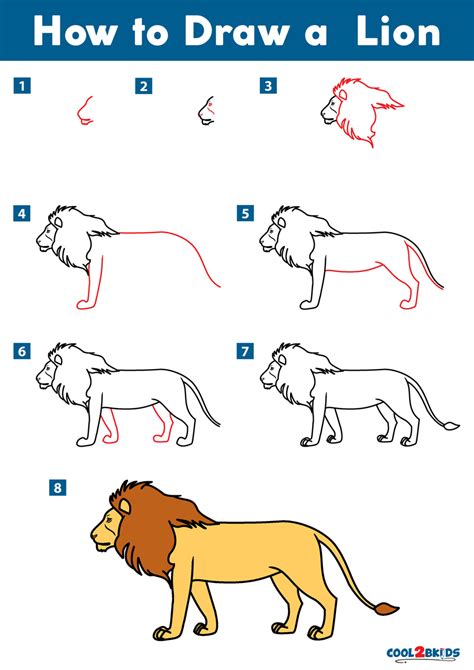 How do you draw a easy lion?