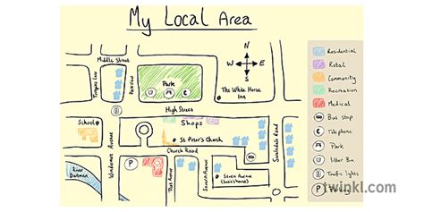 How do you draw a local map?