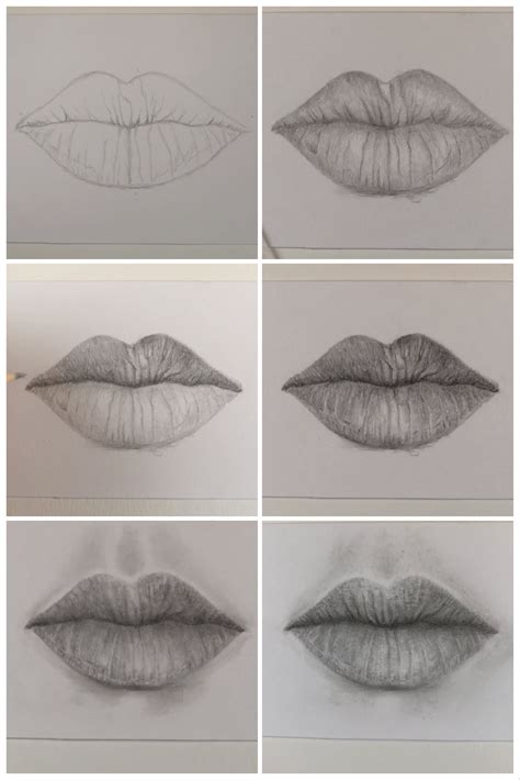 How do you draw a pair of lips?