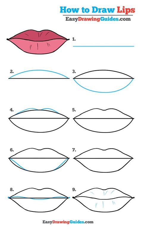 How do you draw a simple lip for beginners?