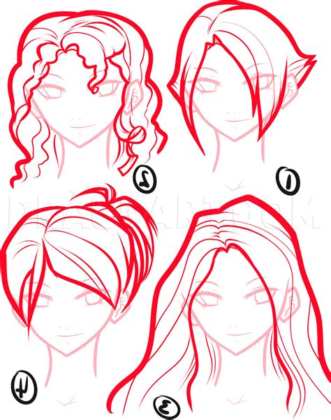 How do you draw hair?