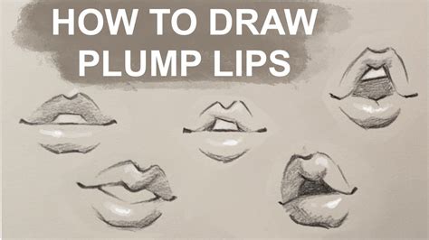 How do you draw puffy lips?