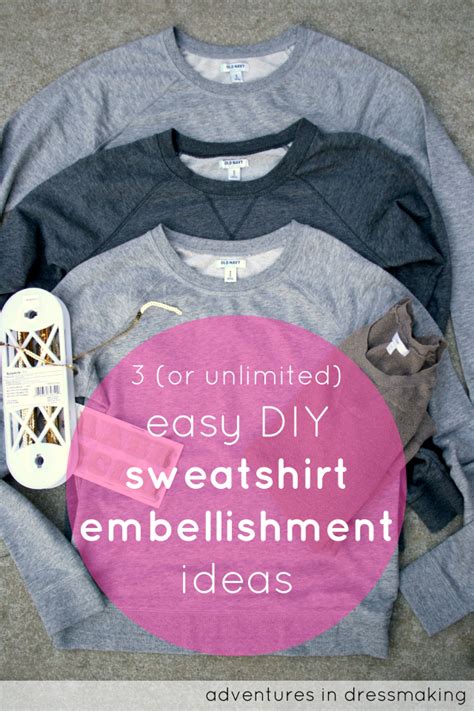 How do you embellish a sweatshirt?