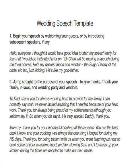 How do you end a thank you speech for a wedding?