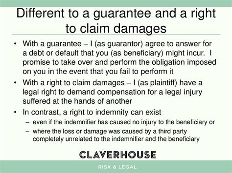 How do you enforce an indemnity clause?