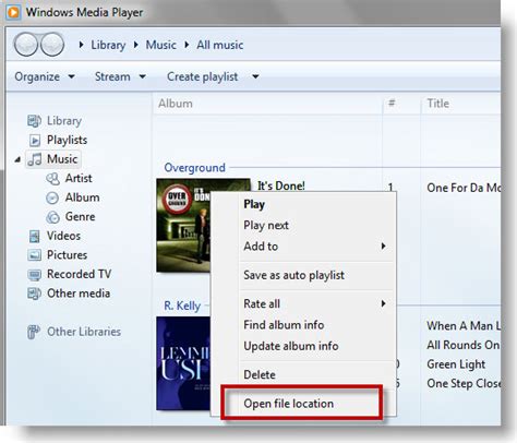 How do you export from Windows Media Player?