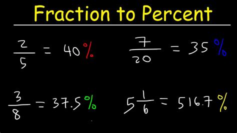 How do you express a fraction as a percentage without a calculator?