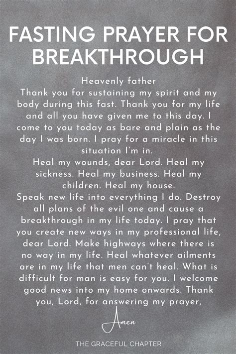 How do you fast and pray for a miracle?