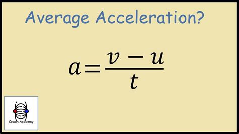 How do you find average acceleration?