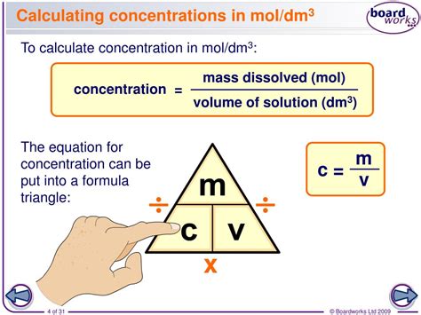 How do you find g from concentration?