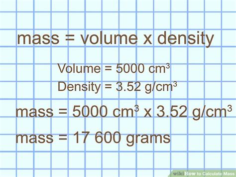 How do you find mass with m and volume?