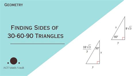 How do you find the missing side of a 30 60 90 Triangle?