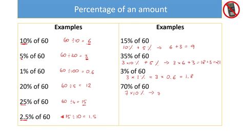 How do you find the percentage of a number without a calculator?