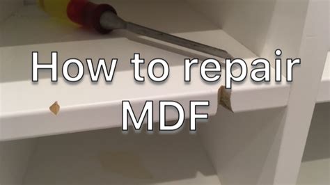 How do you fix MDF corners?
