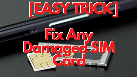 How do you fix a broken SIM card?