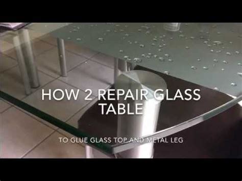 How do you fix a crack in a glass table?