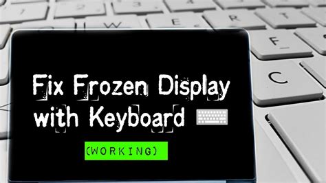 How do you fix a frozen screen?