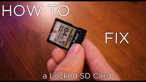 How do you fix a locked SD card?