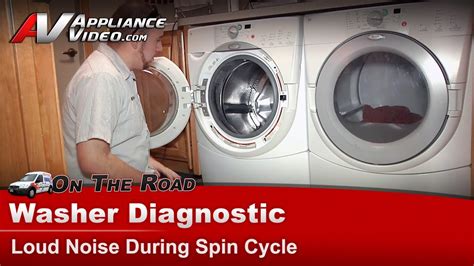 How do you fix a noisy washing machine when spinning?